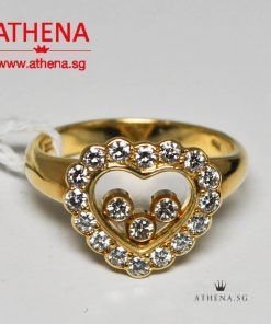 18K CHOPARD HAPPY DIAMOND RING 5.09G [SVC CERT & BOX] [DISCONTINUED ITEM]