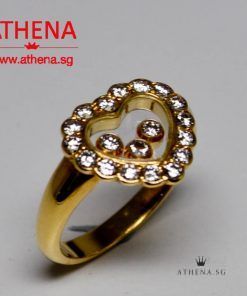 Alternative view of 18K CHOPARD HAPPY DIAMOND RING 5.09G [SVC CERT & BOX] [DISCONTINUED ITEM]