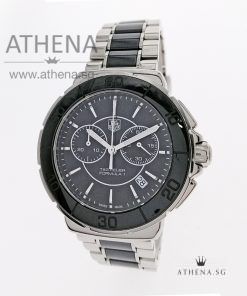 TAG HEUER FORMULA 1 CERAMIC "BLACK CHRONOGRAPH DIAL" QUARTZ CAH1210
