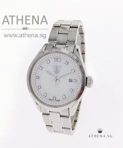 TAG HEUER CARRERA LADIES "WHITE MOP DIAMOND DIAL" QUARTZ WV1411