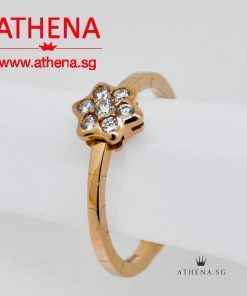 Alternative view of 18K ROSE GOLD MONTBLANC SOUVENIR D'ETOILE DIAMOND RING 2.38G (SIZE 52)