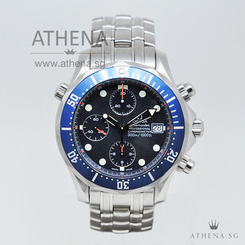 OMEGA SEAMASTER PROFESSIONAL DIVER 300M CHRONOGRAPH 2225.80.00 WITH CERT