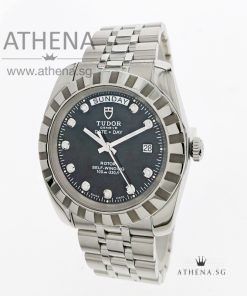 TUDOR 23010 CLASSIC DAY-DATE AUTOMATIC WITH BOX & CERT DATED 2016
