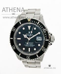 ROLEX OYSTER PERPETUAL DATE SUBMARINER "W" SERIES "BLACK TRITIUM DIAL" WITH CERT & RSC SERVICE CARD 16610