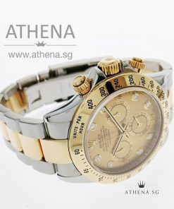 Alternative view of ROLEX YELLOW ROLESOR OYSTER PERPETUAL COSMOGRAPH DAYTONA "Z" SERIES "CHAMPAGNE DIAMOND DIAL" WITH BOX & CERT 116523 (CHAPTER RING)