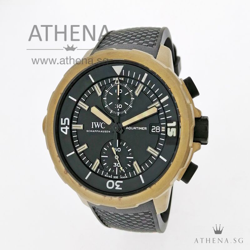 IWC AQUATIMER CHRONOGRAPH AUTOMATIC “EXPEDITION CHARLES DARWIN” BRONZE WITH BOX & CERT IW379503 (LOCAL AD)