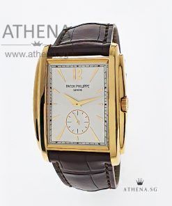 18K YELLOW GOLD PATEK PHILIPPE GONDOLO MANUAL WINDING "WHITE DIAL" WITH BOX & CERT 5124J