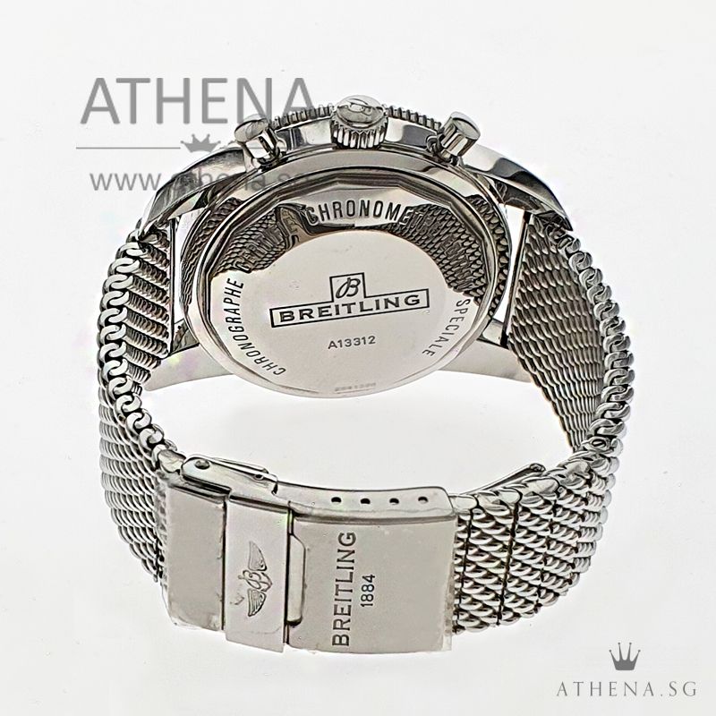 BREITLING SUPEROCEAN HERITAGE II AUTOMATIC "BLUE CHRONOGRAPH DIAL" WITH BOX & CERT A13312 - Image 3