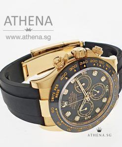 Alternative view of LIKE NEW CONDITION!!! 18K YELLOW GOLD ROLEX COSMOGRAPH DAYTONA OYSTERFLEX "AN" SERIES "BLACK DIAMOND DIAL" WITH BOX & CERT 116518LN (STILL UNDER AGENT WARRANTY)