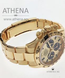 Alternative view of 18K YELLOW GOLD ROLEX COSMOGRAPH DAYTONA "AN" SERIES "CHAMPAGNE PANDA DIAL" WITH BOX & CERT 116508 (STILL UNDER AGENT WARRANTY)