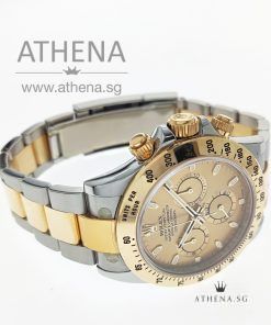 Alternative view of ROLEX YELLOW ROLESOR OYSTER PERPETUAL COSMOGRAPH DAYTONA "AN" SERIES "CHAMPAGNE INDEX DIAL" WITH BOX & CERT 116523 (STILL UNDER AGENT WARRANTY)