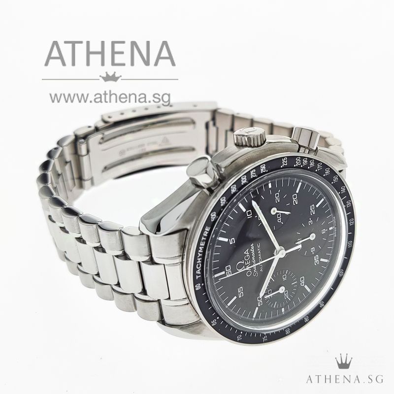 OMEGA SPEEDMASTER REDUCED AUTOMATIC "BLACK CHRONOGRAPH DIAL" WITH BOX & CERT 3510.50.00 - Image 2