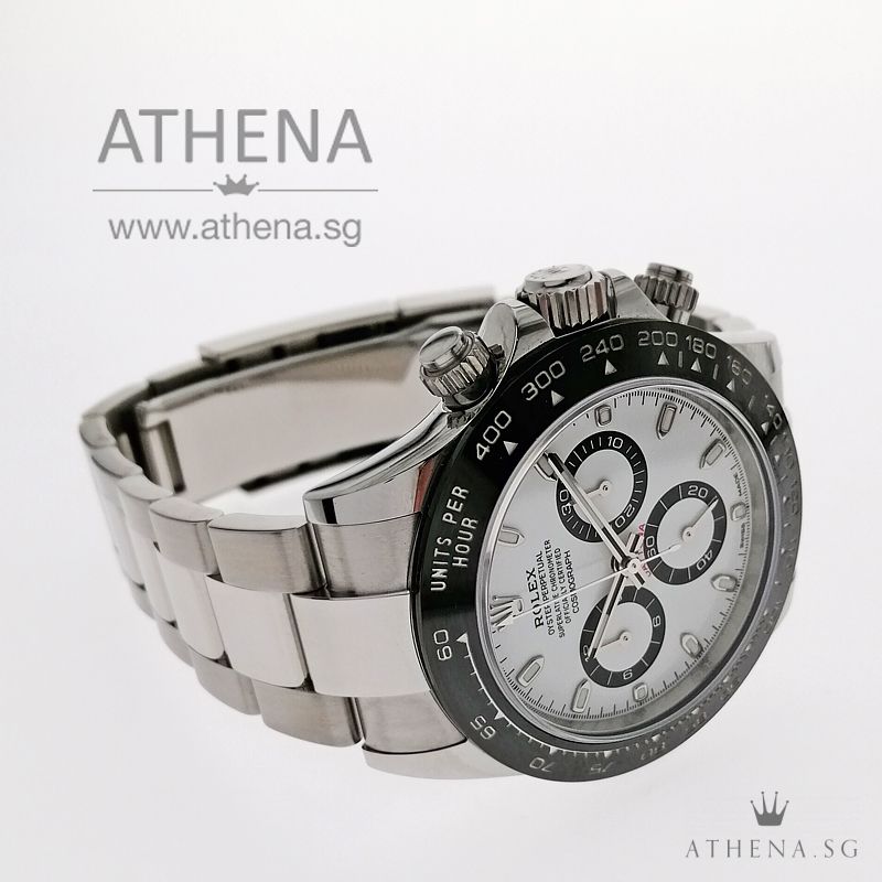 ROLEX OYSTER PERPETUAL COSMOGRAPH DAYTONA CERAMIC "WHITE INDEX DIAL" WITH BOX & CERT DATED 2019 116500LN - Image 2