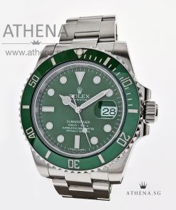 ROLEX OYSTER PERPETUAL DATE SUBMARINER CERAMIC "AN" SERIES "GREEN HULK" WITH BOX & CERT 116610LV (STILL UNDER AGENT WARRANTY)