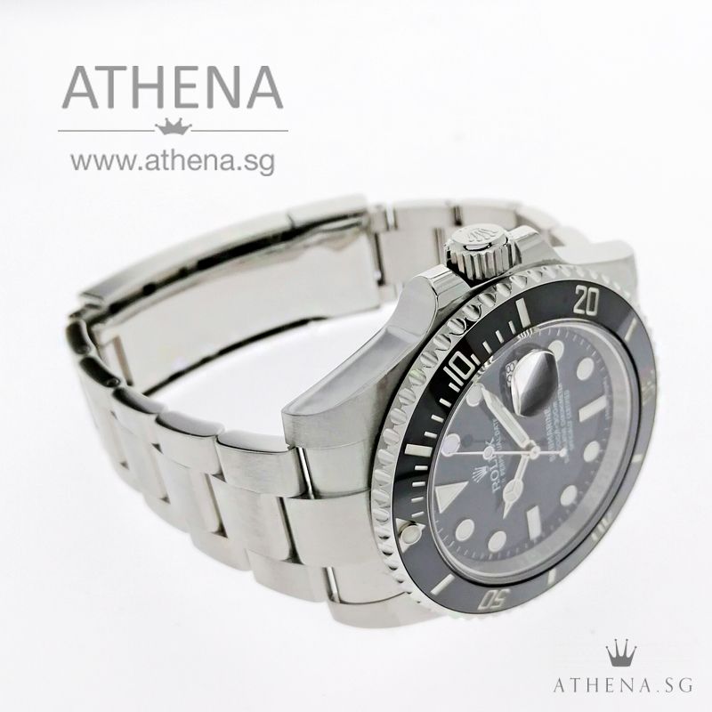 UNWORN NEW OLD STOCK WITH STICKER INTACT !!! ROLEX OYSTER PERPETUAL DATE SUBMARINER CERAMIC "AN" SERIES "BLACK DIAL" WITH BOX & CERT 116610LN (STILL UNDER AGENT WARRANTY) - Image 2