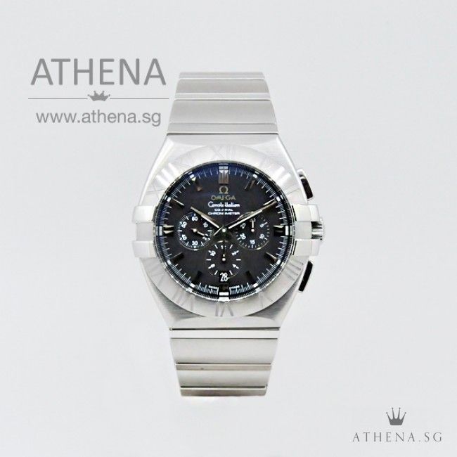 OMEGA MEN CONSTELLATION DOUBLE EAGLE CO-AXIAL CHRONOGRAPH AUTOMATIC 1514.51.00 WITH BOX & CERT