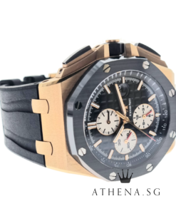 Alternative view of 18K PINK GOLD AUDEMARS PIGUET ROYAL OAK OFFSHORE CHRONOGRAPH NOVELTY "BLACK MEGA TAPISSERIE DIAL" WITH BOX & CERT DATED 2016 26401RO.OO.A002CA.01 (UNPOLISHED)