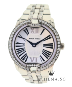 FULL 18K WHITE GOLD ROGER DUBUIS VELVET WATCH WITH BOX & CERT DBVE0001 [LOCAL AD]