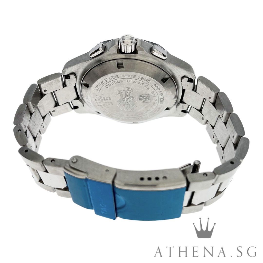 TAG HEUER MENS AQUARACER CALIBRE S "BLACK DIAL" WITH CERT CAF7112 - Image 3