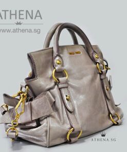 Alternative view of MIU MIU VITELLO LUX SMALL BOW BAG [COL: LIGHT PINK] WITH DUSTBAG