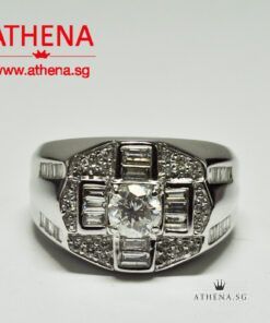 Alternative view of 18K WG MAN DIAMOND RING D1--0.50CTS TD37-0.60CTS 9.37G (SIZE 18) [NETT $2,188.00]