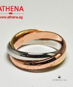 Alternative view of 18K 3 TONE CARTIER TRINITY RING 9.10G [SIZE 55]