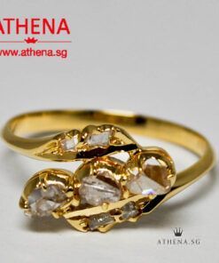 Alternative view of 14K YG ANTIQUE DESIGN INTAN RING 1.70G (SIZE 13.5)