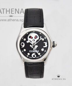 CORUM BUBBLE JOLLY ROGER QUARTZ LIMITED EDITION OF 1000 PIECES 039.260.20 WITH BOX & CERT DATED 2004