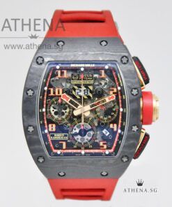 RICHARD MILLE RM011 LOTUS F1 TEAM ROMAIN GROSJEAN NTPT CARBON AUTOMATIC FLYBACK CHRONOGRAPH WITH BOX & CERT