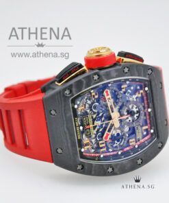 Alternative view of RICHARD MILLE RM011 LOTUS F1 TEAM ROMAIN GROSJEAN NTPT CARBON AUTOMATIC FLYBACK CHRONOGRAPH WITH BOX & CERT