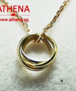 Alternative view of 18K 3 TONE CARTIER TRINITY NECKLACE 7.21G