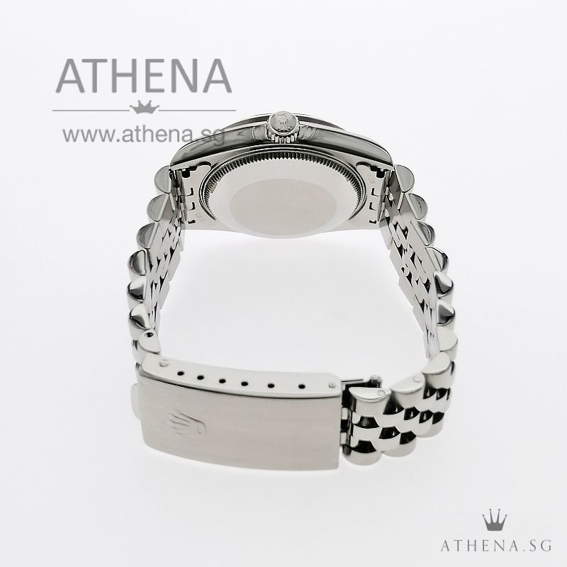 ROLEX MID-SIZE OYSTER PERPETUAL DATEJUST "S" SERIES" "DARK MOP ROMAN DIAL" 68274 - Image 2