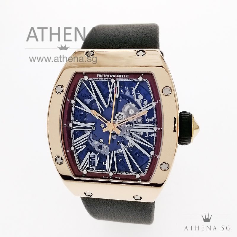 RICHARD MILLE ROSE GOLD RM023 AJ RG WITH BOX, RM VERIFICATION CERT, SERVICE PAPER, RM STRAP REPLACEMENT RECIEPT & STILL UNDER RM SERVICE WARRANTY