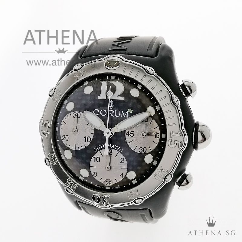 CORUM BUBBLE MIDNIGHT CHRONOGRAPH AUTOMATIC WITH BOX 285.190.20