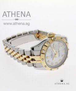 Alternative view of ROLEX "HALF GOLD" LADIES DATEJUST "MOP "DIAMOND DIAL" "D" SERIES WITH ORIGINAL ROLEX DIAMOND BEZEL, CHAPTER RING 179313