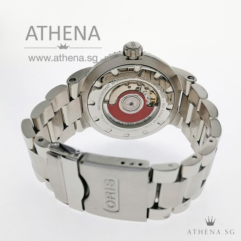 ORIS DIVER GMT WORLD TIME AUTOMATIC "BLACK WAVE DIAL" 668.7608.84.54.MB - Image 3