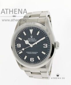 ROLEX OYSTER PERPETUAL EXPLORER "A" SERIES "SWISS DIAL" WITH BOX & CERT 14270