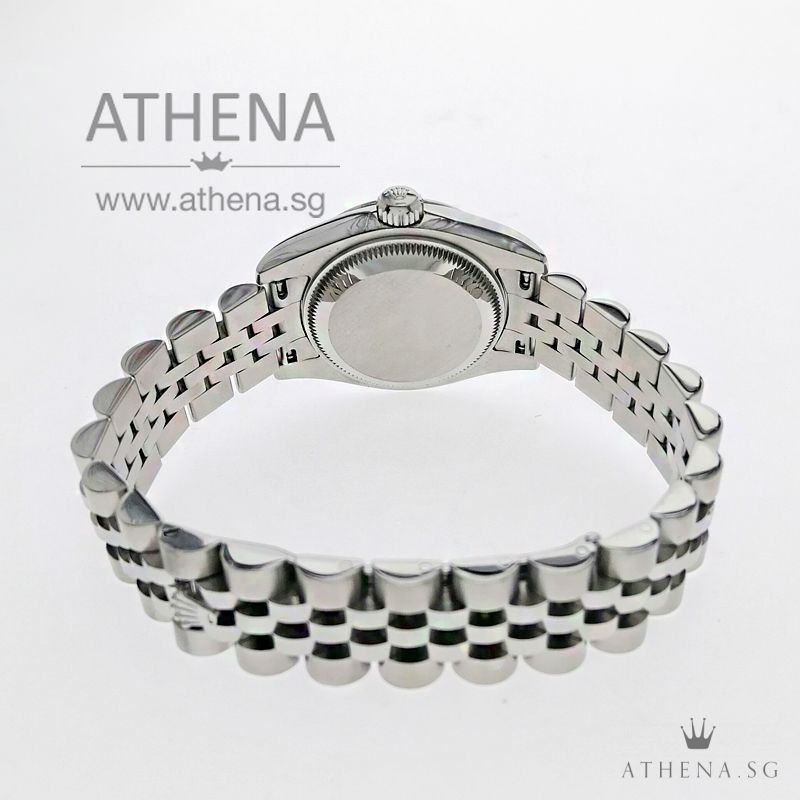 ROLEX LADIES OYSTER PERPETUAL DATEJUST "Z" SERIES "SILVER CONCENTRIC ARABIC NUMERAL DIAL" WITH CHAPTER RING & CERT 179174 (LCOAL AD) - Image 3