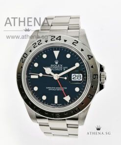 ROLEX OYSTER PERPETUAL DATE / EXPLORER II "M" SERIES "BLACK DIAL" WITH BOX & CERT 16570 (3186 CALIBER)