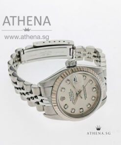 Alternative view of ROLEX LADIES OYSTER PERPETUAL DATEJUST "F" SERIES "SILVER DIAMOND DIAL" 79174
