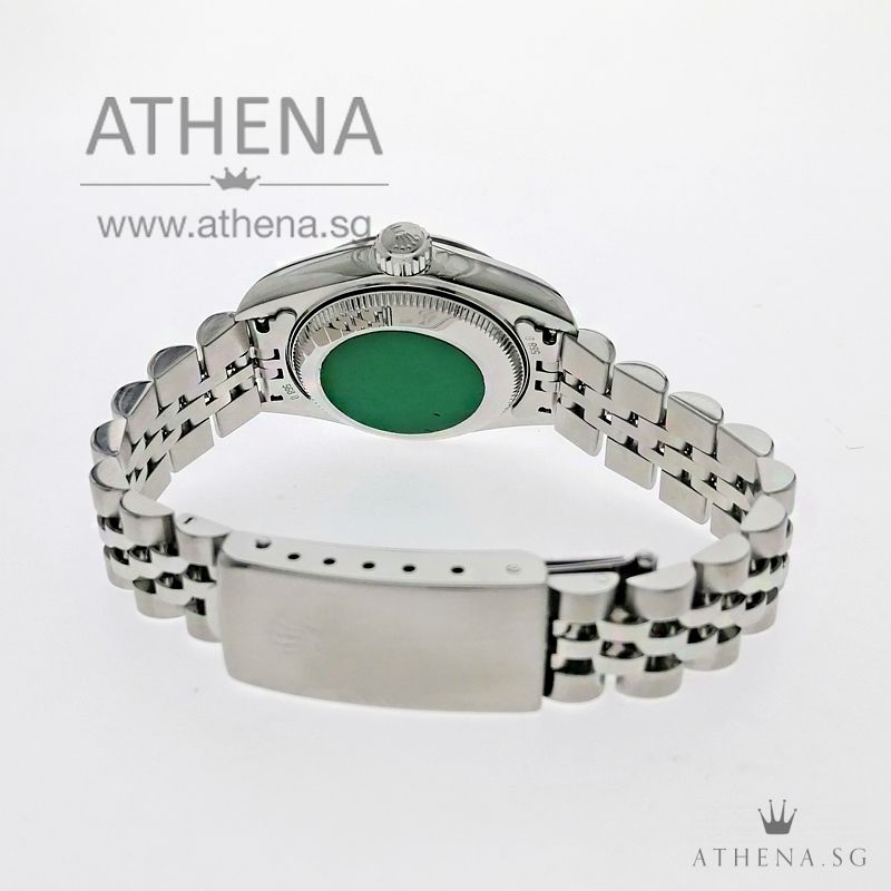 ROLEX LADIES OYSTER PERPETUAL DATEJUST "F" SERIES "SILVER DIAMOND DIAL" 79174 - Image 3