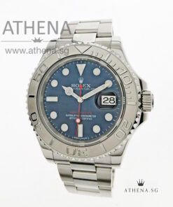 ROLEX ROLESIUM MENS OYSTER PERPETUAL DATE YACHT MASTER "AN" SERIES "BLUE DIAL" WITH CERT 116622 (LOCAL AD)