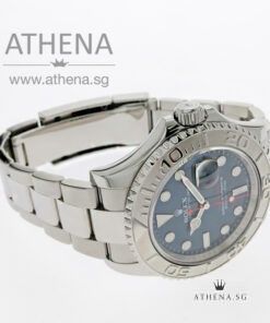 Alternative view of ROLEX ROLESIUM MENS OYSTER PERPETUAL DATE YACHT MASTER "AN" SERIES "BLUE DIAL" WITH CERT 116622 (LOCAL AD)