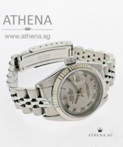 Alternative view of ROLEX LADIES OYSTER PERPETUAL DATEJUST "K" SERIES "SILVER ROMAN DIAL" WITH CERT 79174