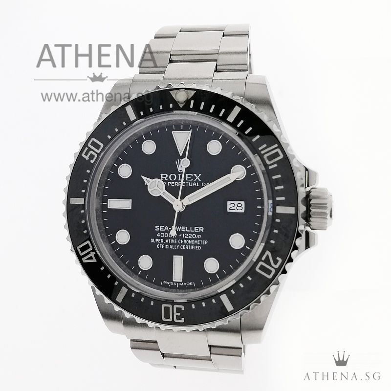 ROLEX OYSTER PERPETUAL DATE SEA-DWELLER CERAMIC " BLACK DIAL " WITH BOX & CERT 116600 (STILL UNDER AGENT WARRANTY)