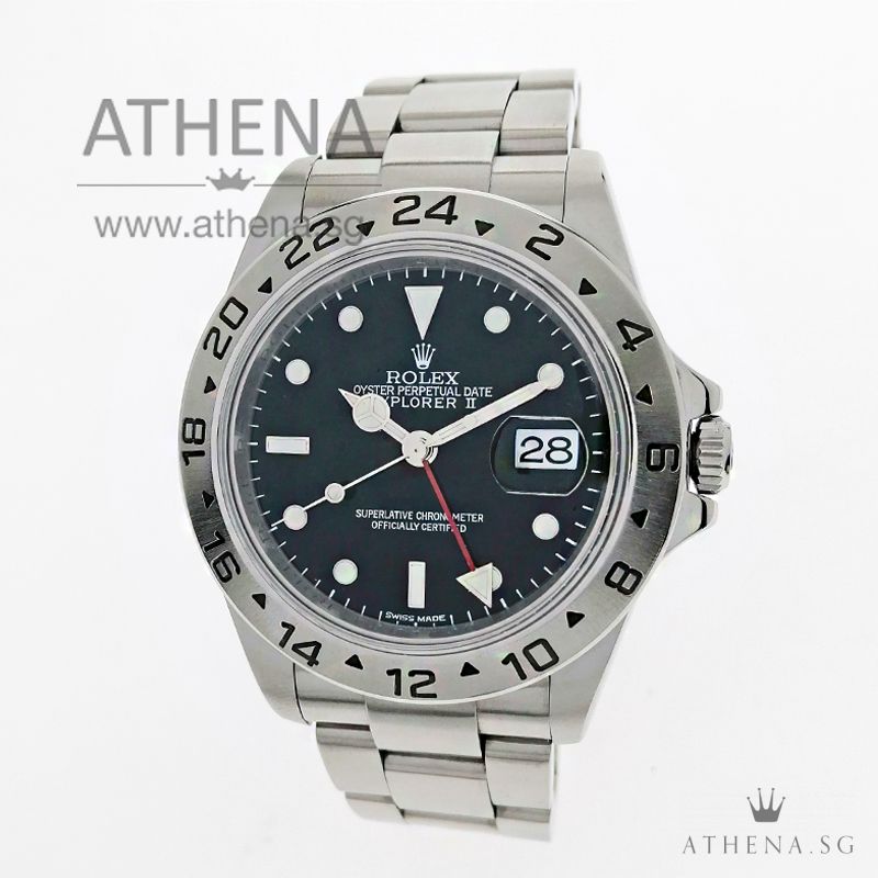 ROLEX OYSTER PERPETUAL DATE / EXPLORER II "M" SERIES "BLACK DIAL" 16570