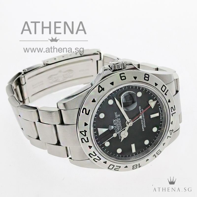 ROLEX OYSTER PERPETUAL DATE / EXPLORER II "M" SERIES "BLACK DIAL" 16570 - Image 2