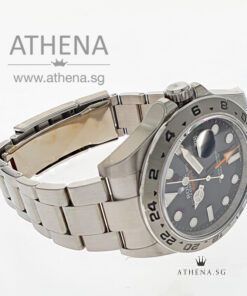 Alternative view of LIKE NEW !!! ROLEX OYSTER PERPETUAL DATE / EXPLORER II "BLACK DIAL" "AN" SERIES WITH BOX & CERT 216570 ( FACTORY STICKER INTACT