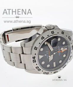 Alternative view of ROLEX OYSTER PERPETUAL DATE / EXPLORER II "AN" SERIES "BLACK DIAL" WITH BOX & CERT 216570 [STILL UNDER AGENT WARRANTY]