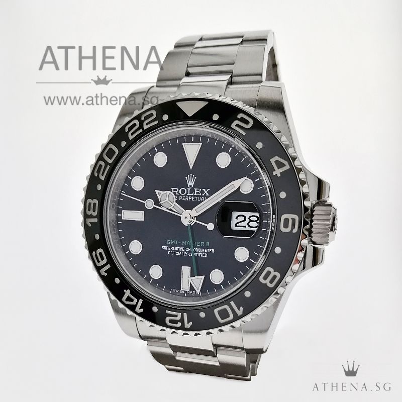 ROLEX OYSTER PERPETUAL DATE GMT MASTER II CERAMIC "AN" SERIES WITH BOX & CERT 116710LN (STILL UNDER AGENT WARRANTY)